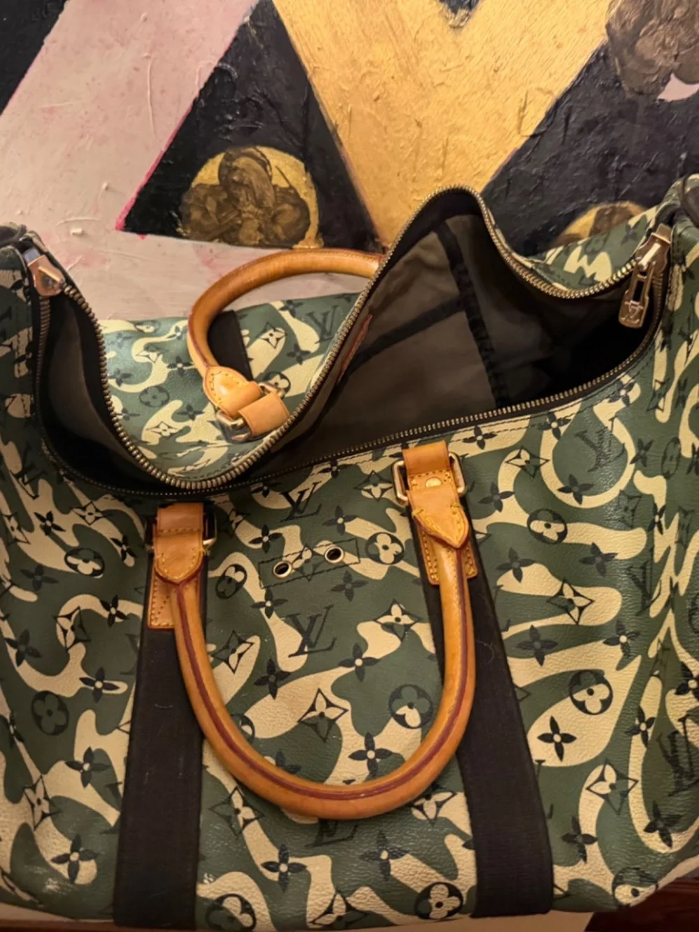Louis Vuitton x Takashi Murakami Monogramouflage Keepall Bandoulière 55,
